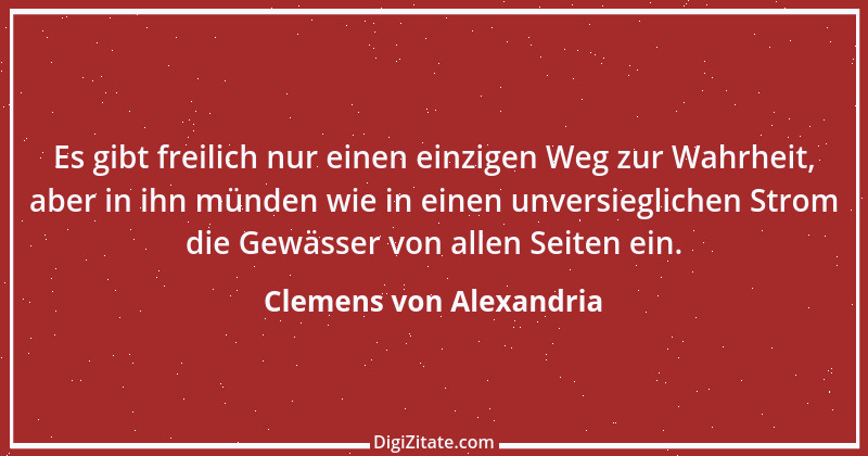 Zitat von Clemens von Alexandria 11