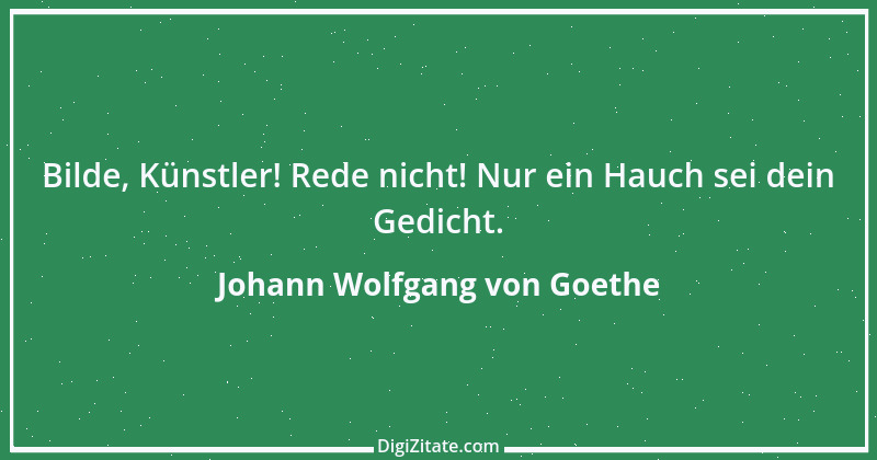 Zitat von Johann Wolfgang von Goethe 1789