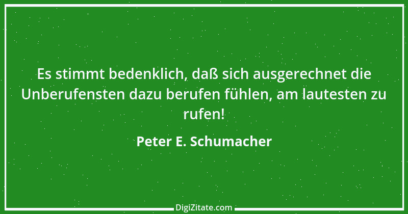 Zitat von Peter E. Schumacher 161