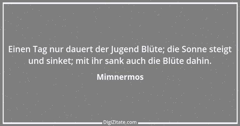 Zitat von Mimnermos 3