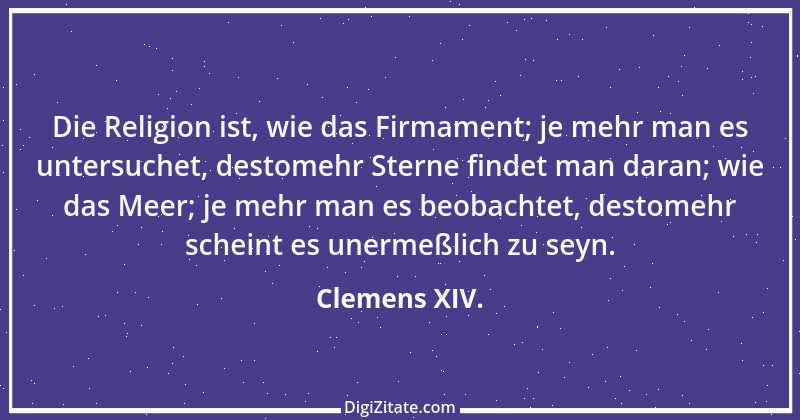 Zitat von Clemens XIV. 4