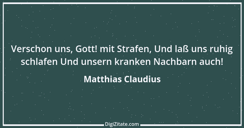 Zitat von Matthias Claudius 60