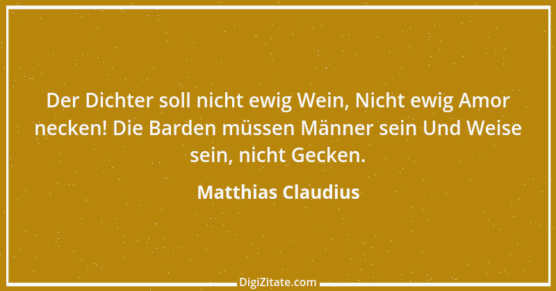 Zitat von Matthias Claudius 61