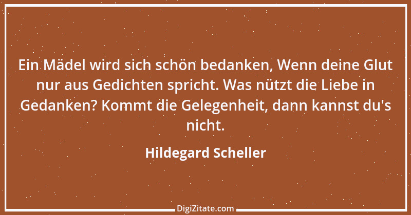 Zitat von Hildegard Scheller 1