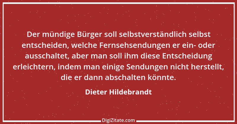 Zitat von Dieter Hildebrandt 44