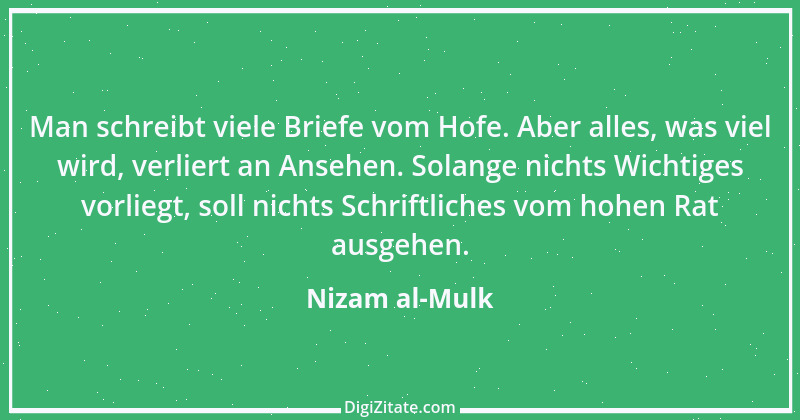 Zitat von Nizam al-Mulk 7