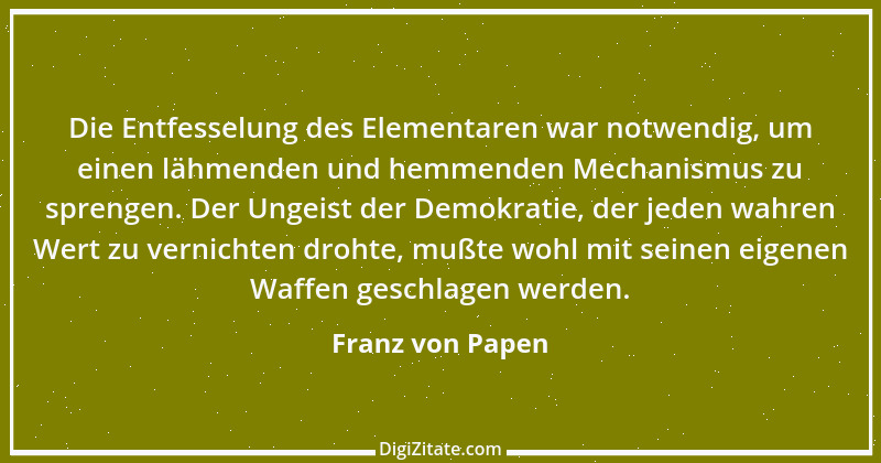 Zitat von Franz von Papen 1