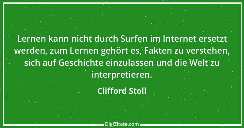 Zitat von Clifford Stoll 3