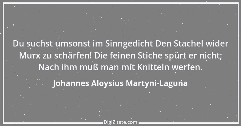 Zitat von Johannes Aloysius Martyni-Laguna 1