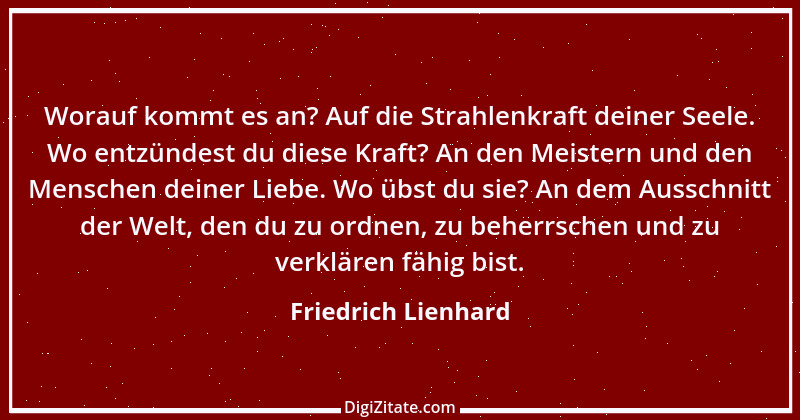 Zitat von Friedrich Lienhard 1