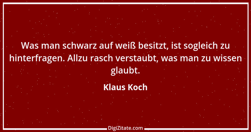 Zitat von Klaus Koch 42