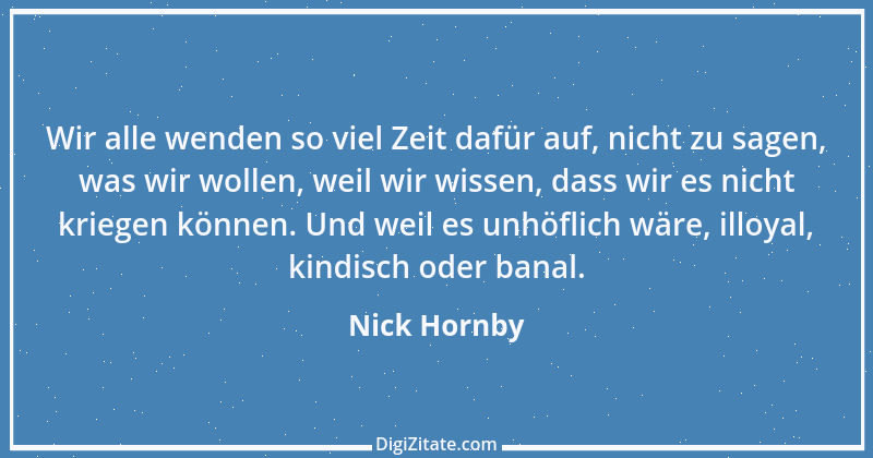 Zitat von Nick Hornby 3