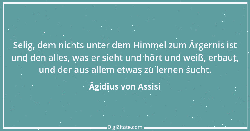 Zitat von Ägidius von Assisi 8