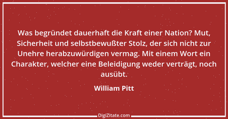 Zitat von William Pitt 5