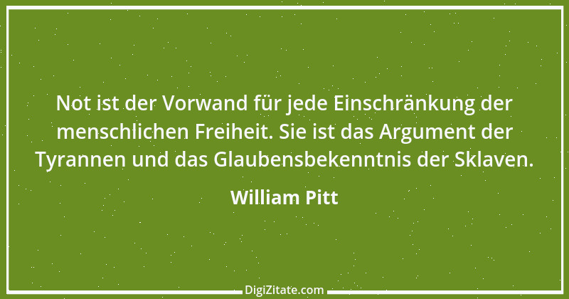 Zitat von William Pitt 6