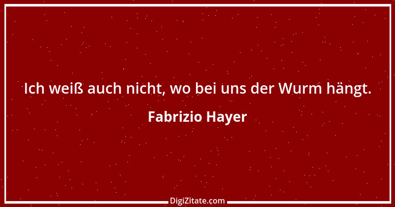 Zitat von Fabrizio Hayer 1