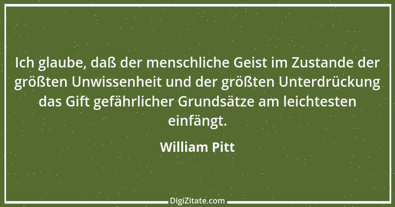 Zitat von William Pitt 8