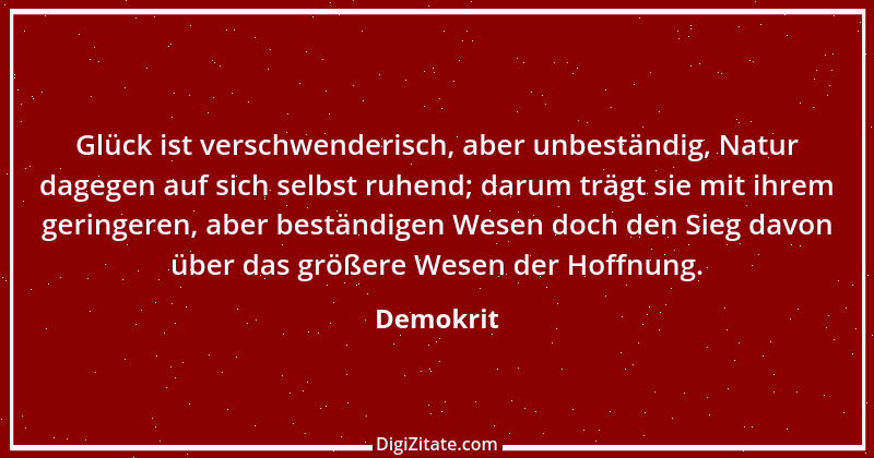 Zitat von Demokrit 98