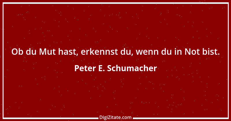 Zitat von Peter E. Schumacher 199