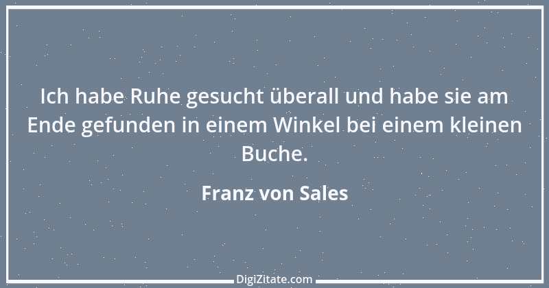 Zitat von Franz von Sales 21