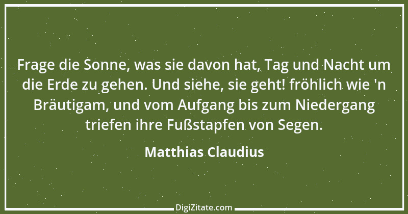 Zitat von Matthias Claudius 94