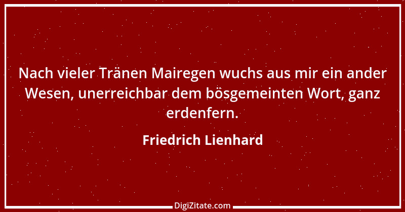 Zitat von Friedrich Lienhard 14