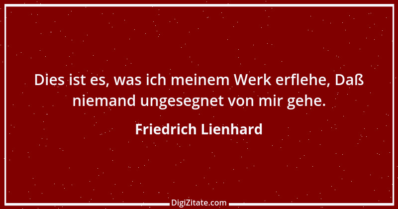 Zitat von Friedrich Lienhard 18