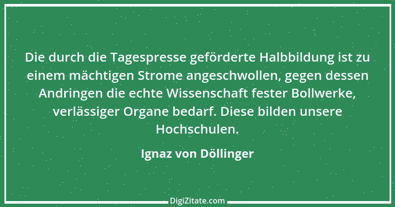 Zitat von Ignaz von Döllinger 1