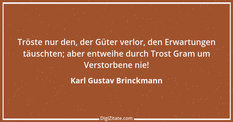 Zitat von Karl Gustav Brinckmann 1