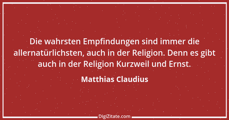 Zitat von Matthias Claudius 100