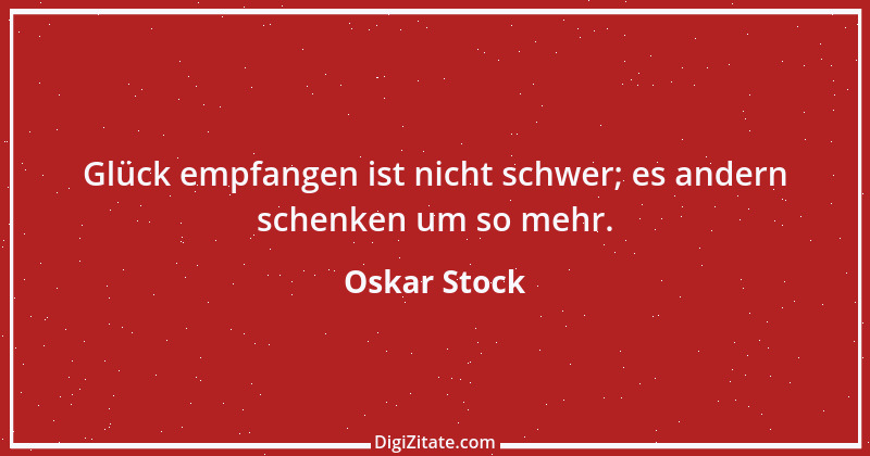 Zitat von Oskar Stock 1