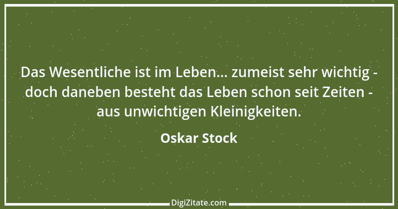 Zitat von Oskar Stock 2