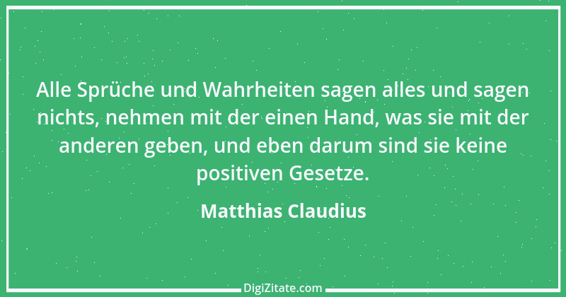 Zitat von Matthias Claudius 102