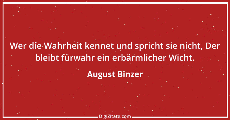 Zitat von August Binzer 3