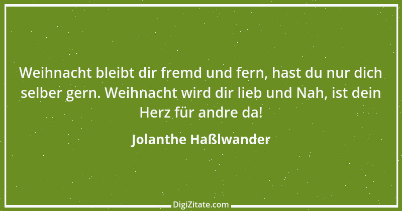 Zitat von Jolanthe Haßlwander 1