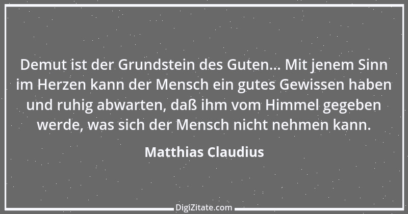 Zitat von Matthias Claudius 109