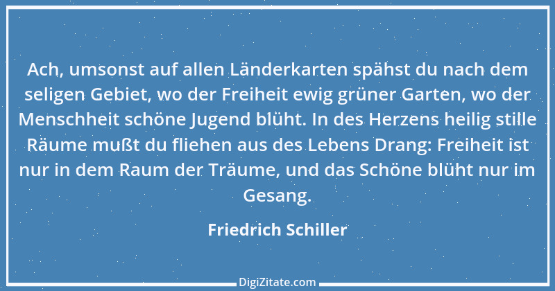 Zitat von Friedrich Schiller 1929