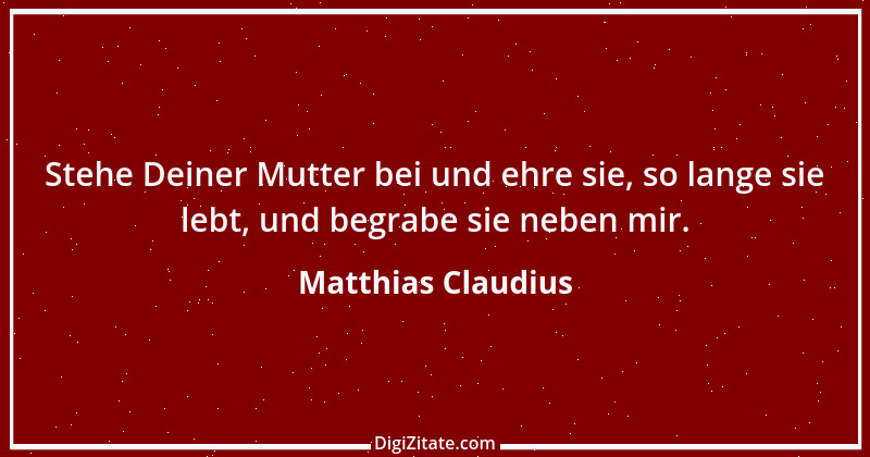 Zitat von Matthias Claudius 110