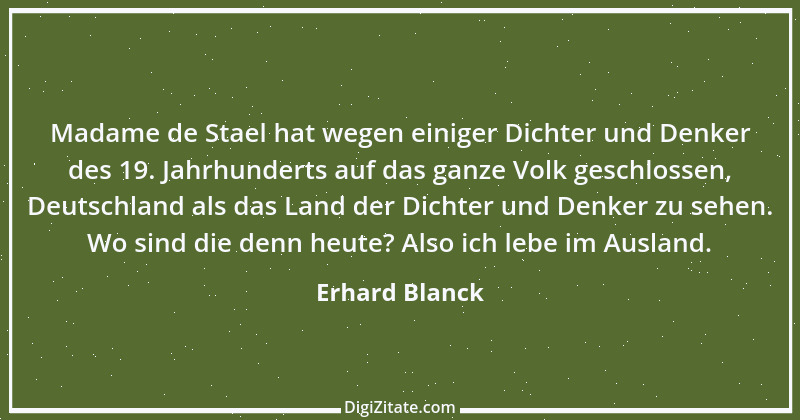 Zitat von Erhard Blanck 1969