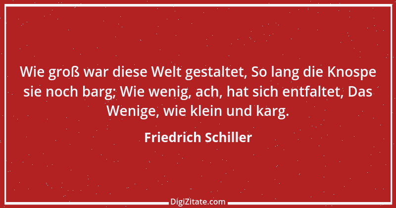 Zitat von Friedrich Schiller 1931