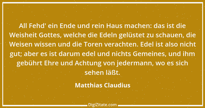 Zitat von Matthias Claudius 113