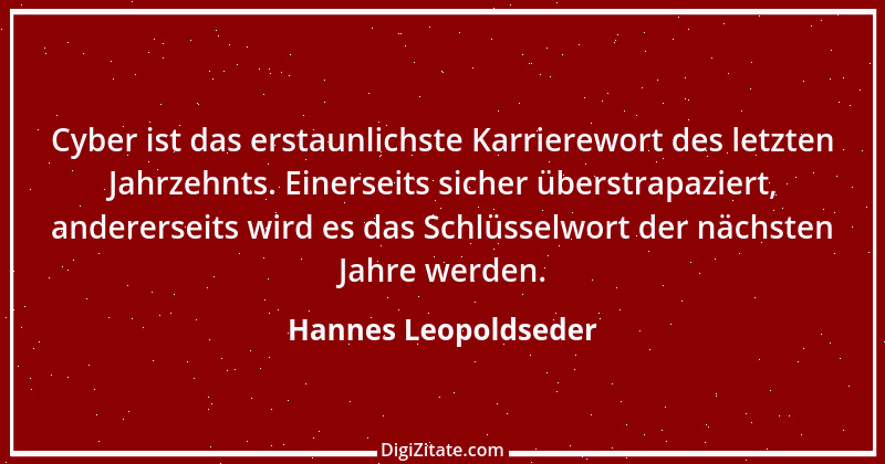 Zitat von Hannes Leopoldseder 1