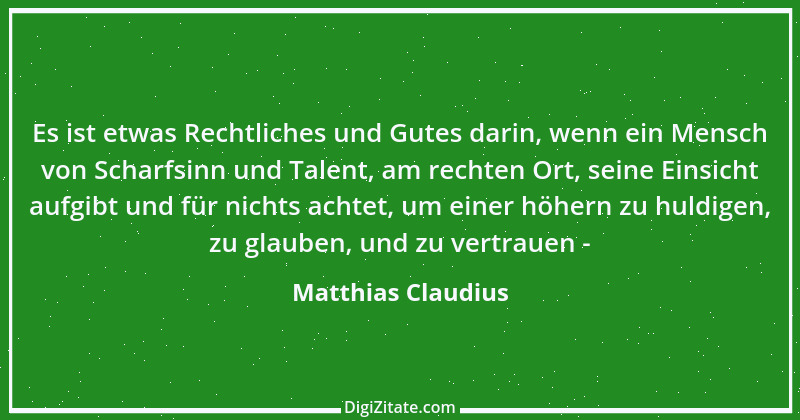 Zitat von Matthias Claudius 115