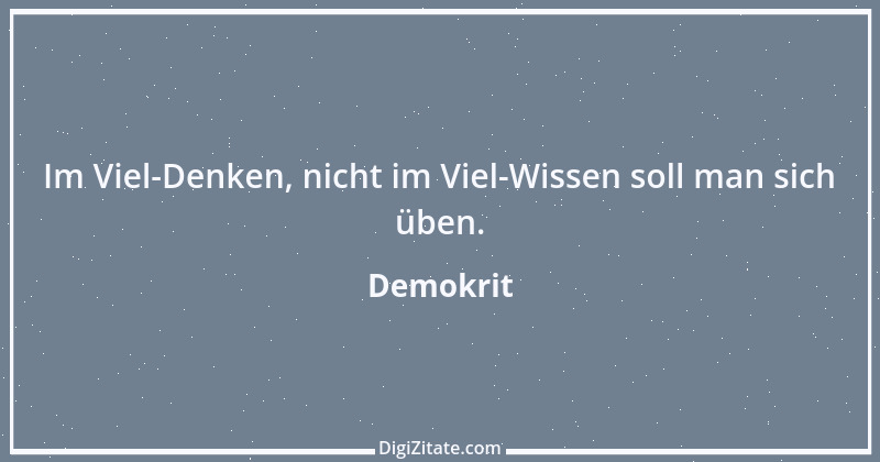 Zitat von Demokrit 122