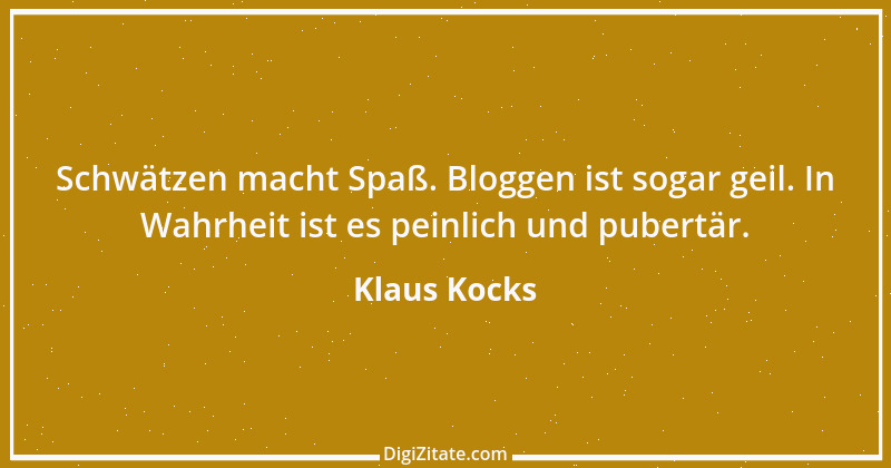 Zitat von Klaus Kocks 1