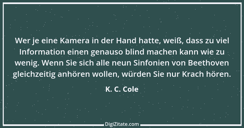 Zitat von K. C. Cole 1