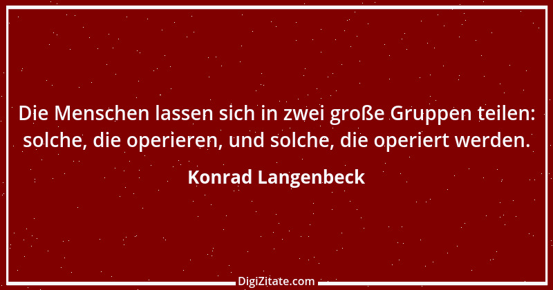 Zitat von Konrad Langenbeck 1