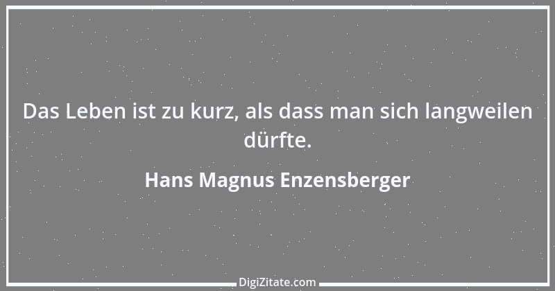 Zitat von Hans Magnus Enzensberger 18