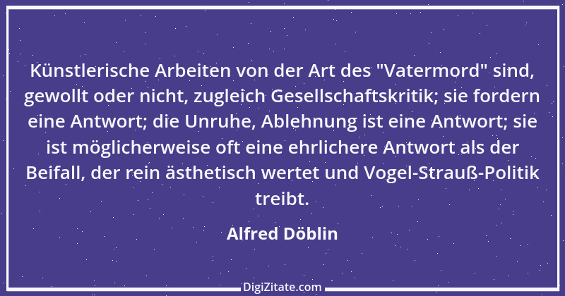 Zitat von Alfred Döblin 11