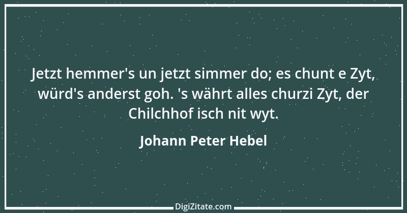 Zitat von Johann Peter Hebel 7